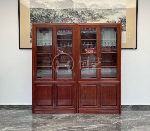 二门书柜  巴西花梨