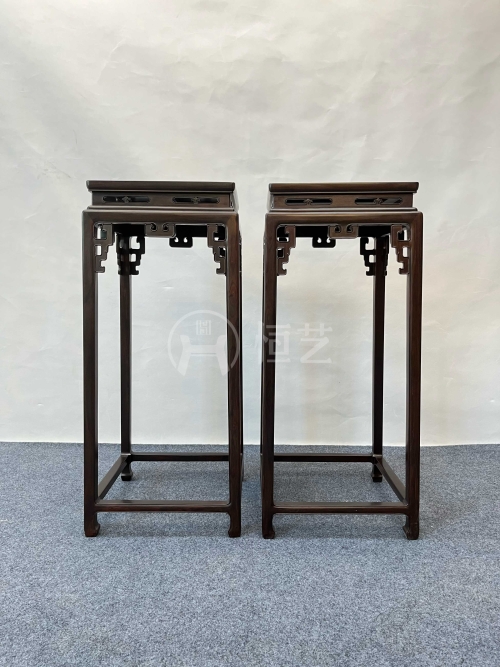 回纹明式花架  交趾黄檀