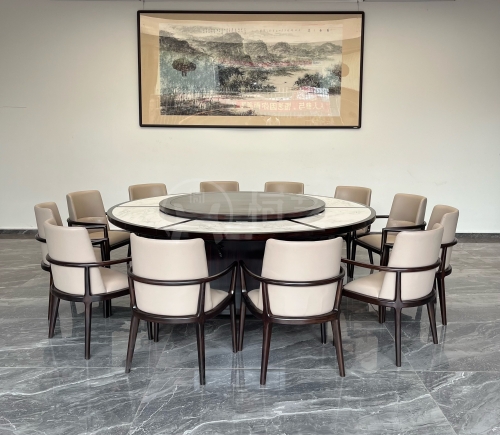 盛宴圆台配瑶池餐椅  阔叶黄檀