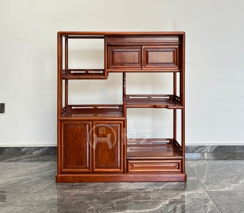 四门茶水柜  大果紫檀