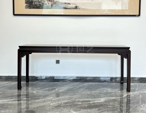 螭龙回纹条案(定制)  大黑檀