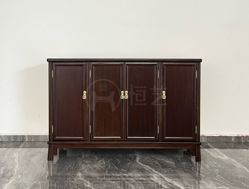 尚美边柜  大黑檀