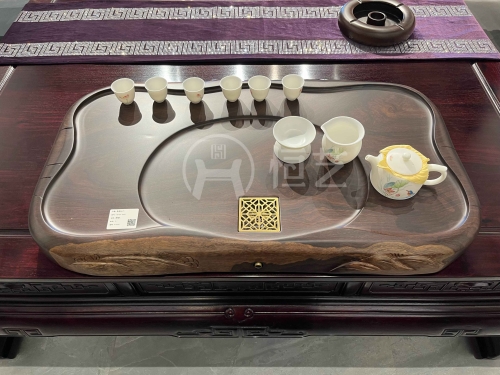 茶盘B8675  黑檀木