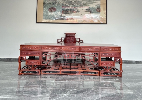 卷书宝座椅  交趾黄檀