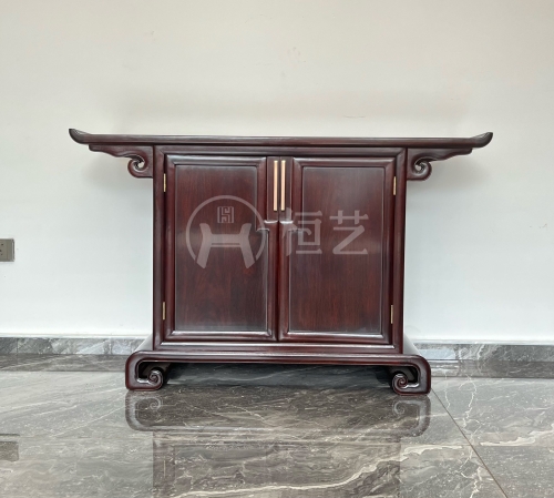 明典翘头柜  中美洲红酸枝