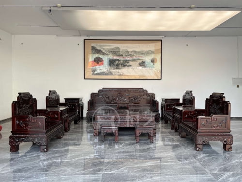 国宾沙发13件套  阔叶黄檀