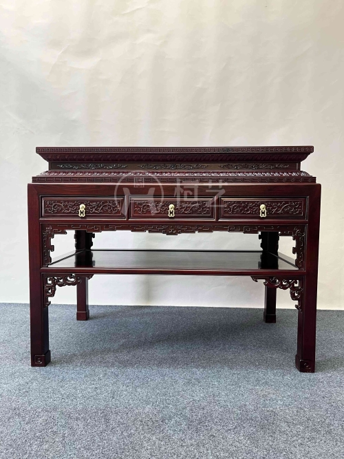 三抽层按  赞比亚紫檀