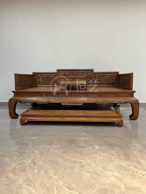 罗汉床（白鸟朝凤）  非洲檀香木