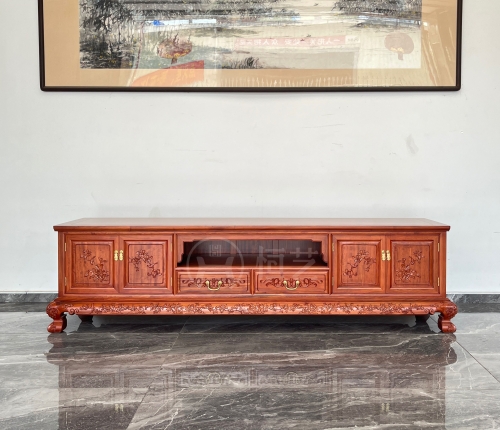 四门两抽电视柜  赞比亚花梨