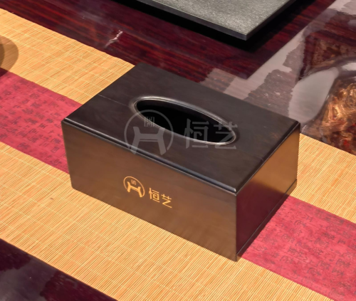 素面纸巾盒  紫光檀