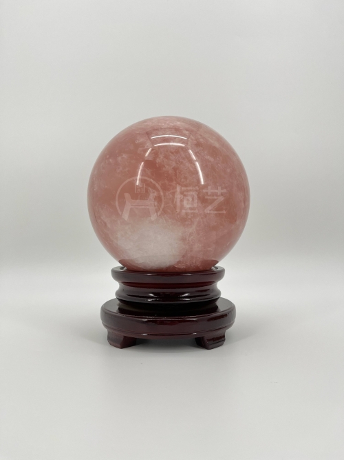 W粉色水晶球  水晶 200mm