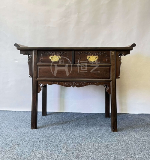 香案几（黑料）  交趾黄檀